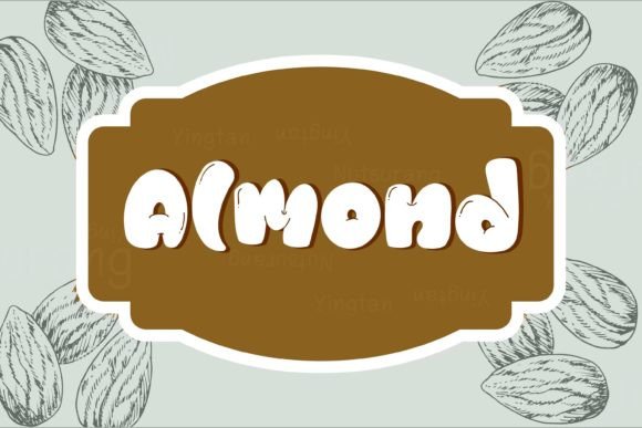 Almond Fornt Font PNG with transparent background - Preview 1