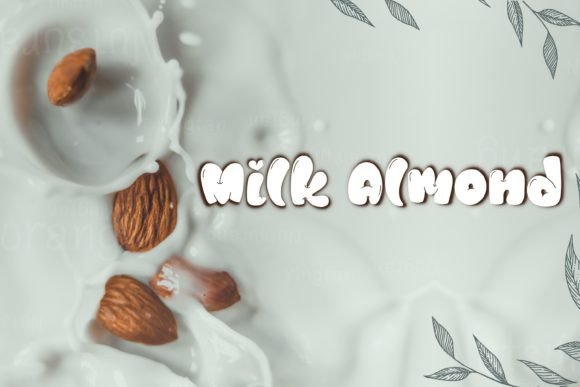 Almond Fornt Font PNG with transparent background - Preview 4
