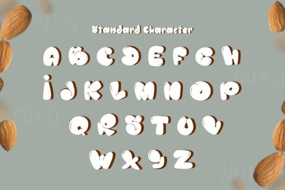 Almond Fornt Font PNG with transparent background - Preview 6