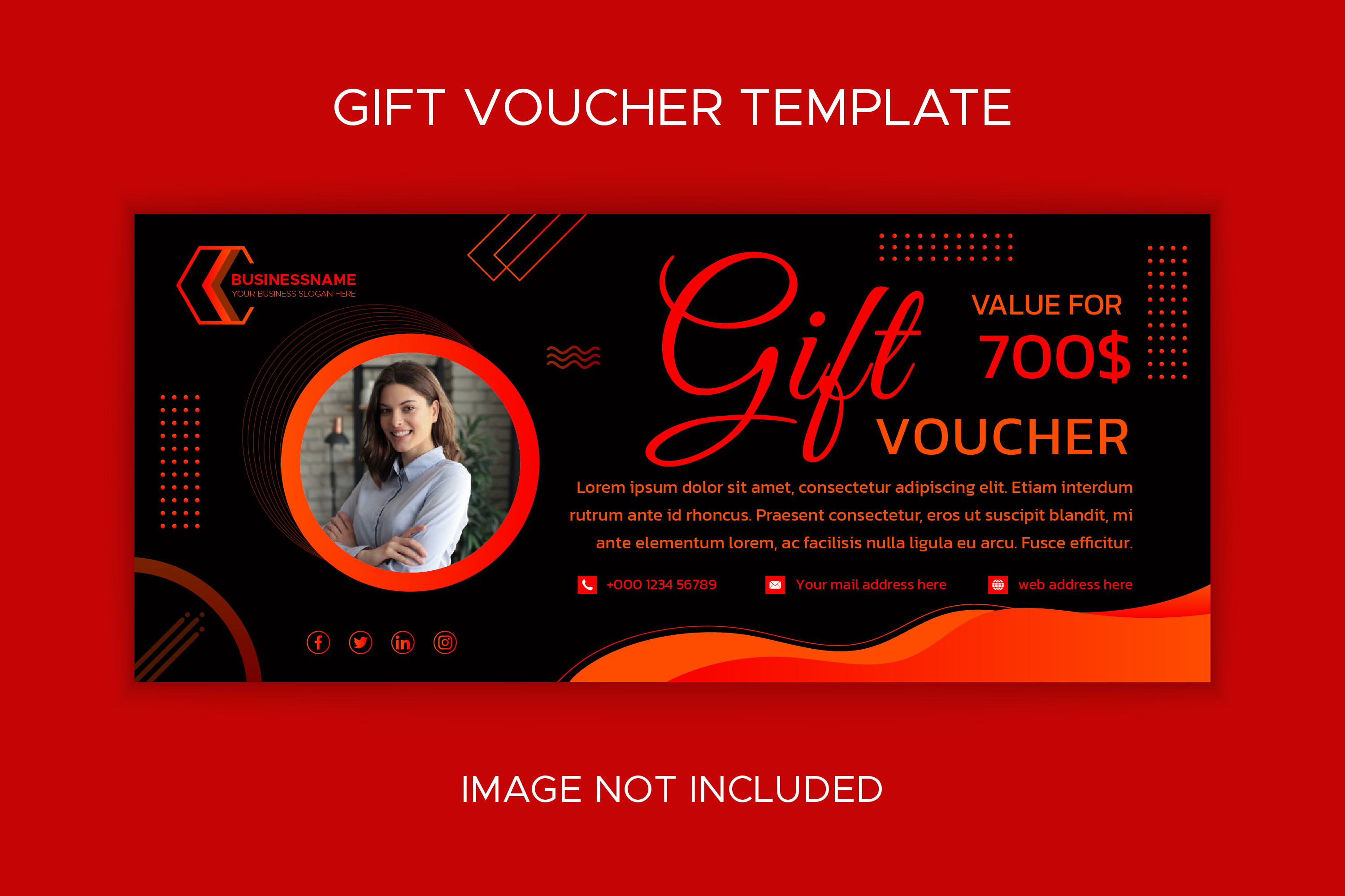 Business Geometric Gift Voucher Template