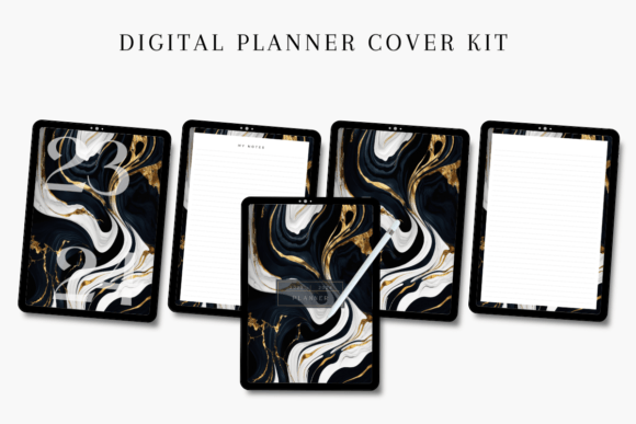 Digital Planner Cover Kit - Marble digital planner cover