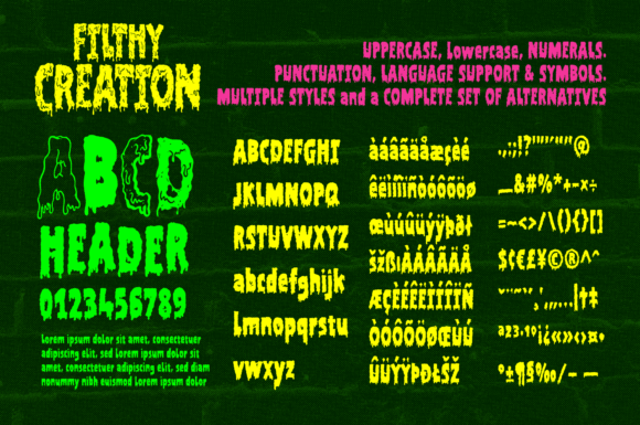 Filthy Creation Font - Preview 1