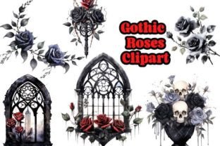 Gothic Roses Clip Art Graphic by Pattern Whimsy · Creative Fabrica