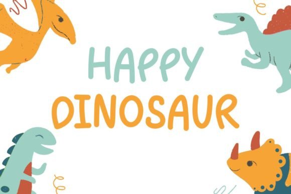 Happy Dinosaur Font - Preview 4