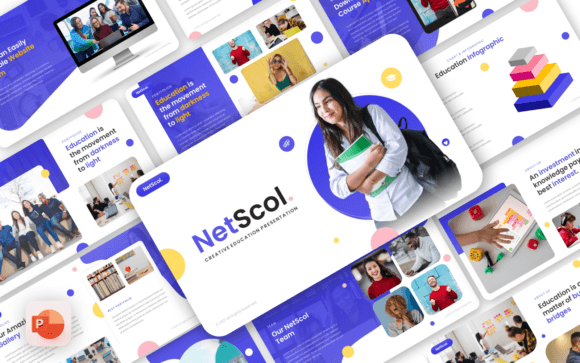 Preview of NetScol – Creative Education PowerPoint PowerPoint template