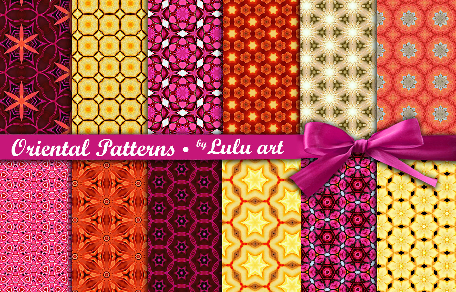 Oriental Patterns [12 Papers] Graphic by luludesignart · Creative Fabrica