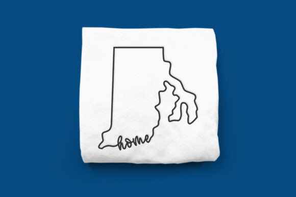 Rhode Island Home State Outline