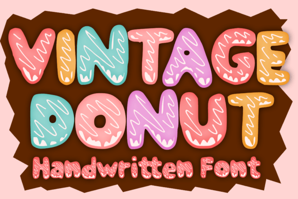 Vintage Donut Decorative Font By MVMET
