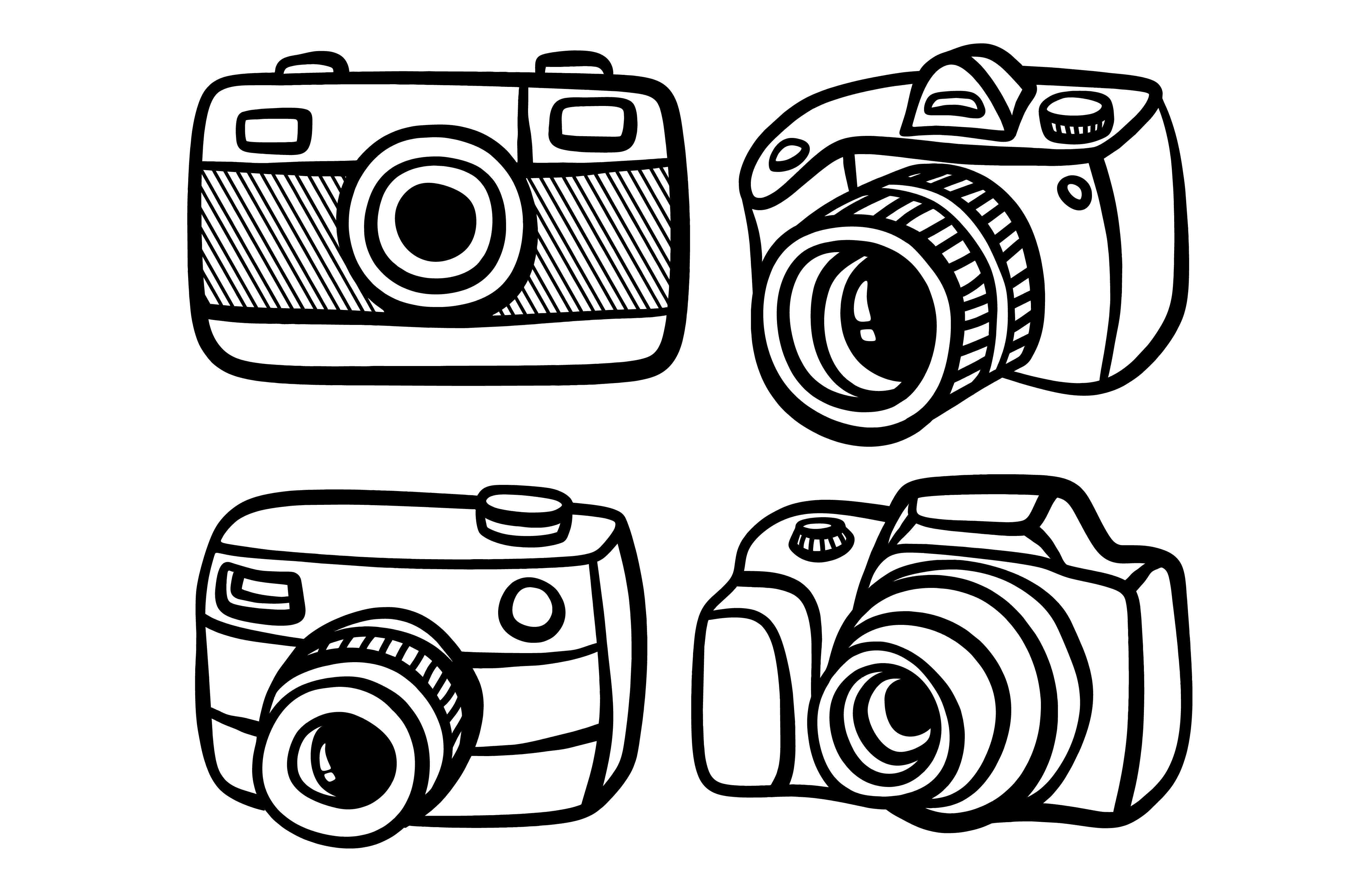 Set of Cute Doodle Camera Icons Graphic by etinurhayati0586 · Creative Fabrica