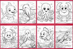 100 Cute Ocean Animals Coloring Pages Graphic by GoLdeN ArT · Creative ...