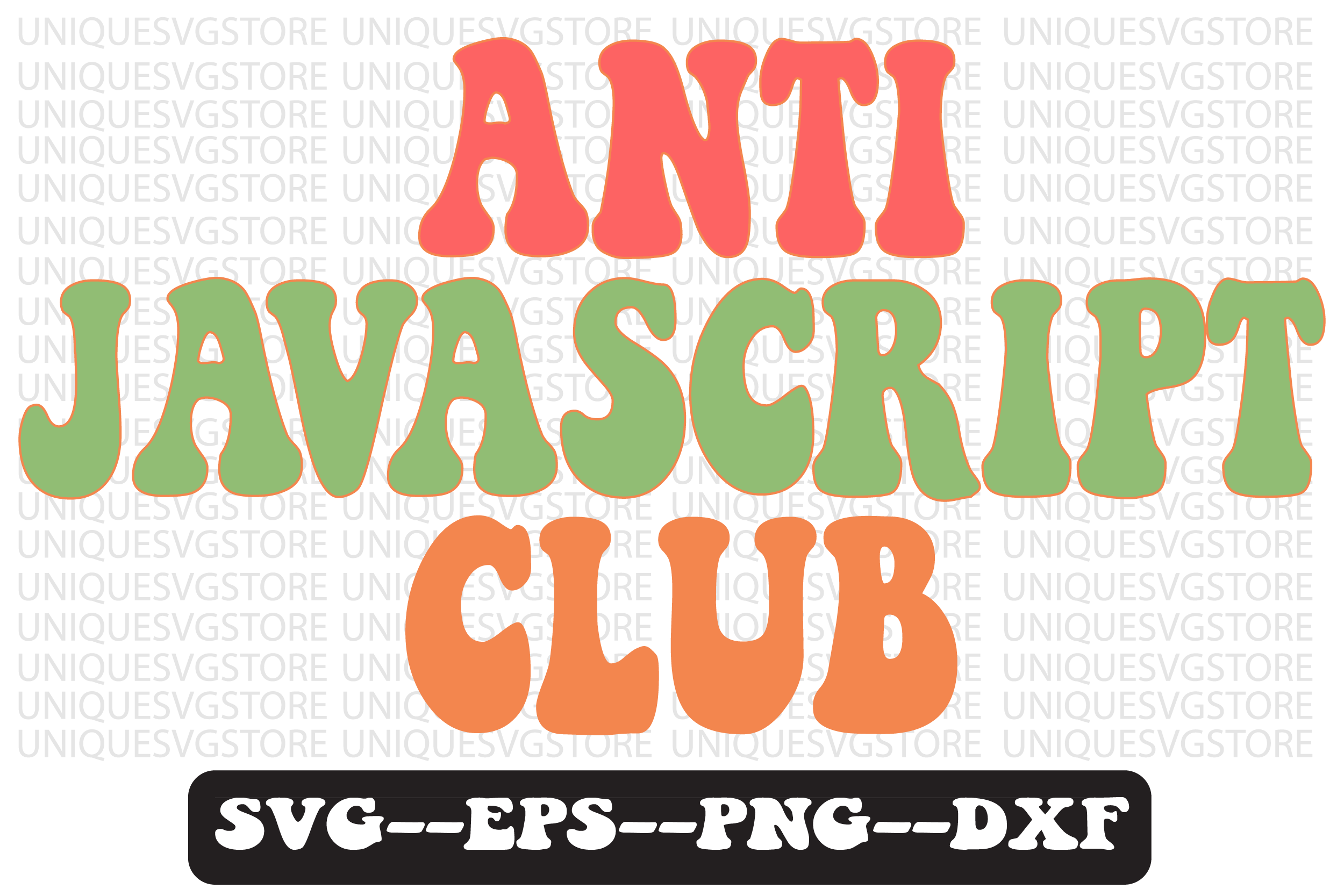 Anti JavaScript Club Retro Svg Design Graphic by Uniquesvgstore ...