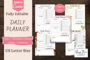 Canva Daily Planner with Mood Tracker Graphic by Sharp Flair Graphics ...