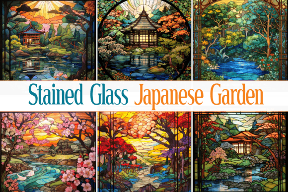 Stained Glass Japanese Garden