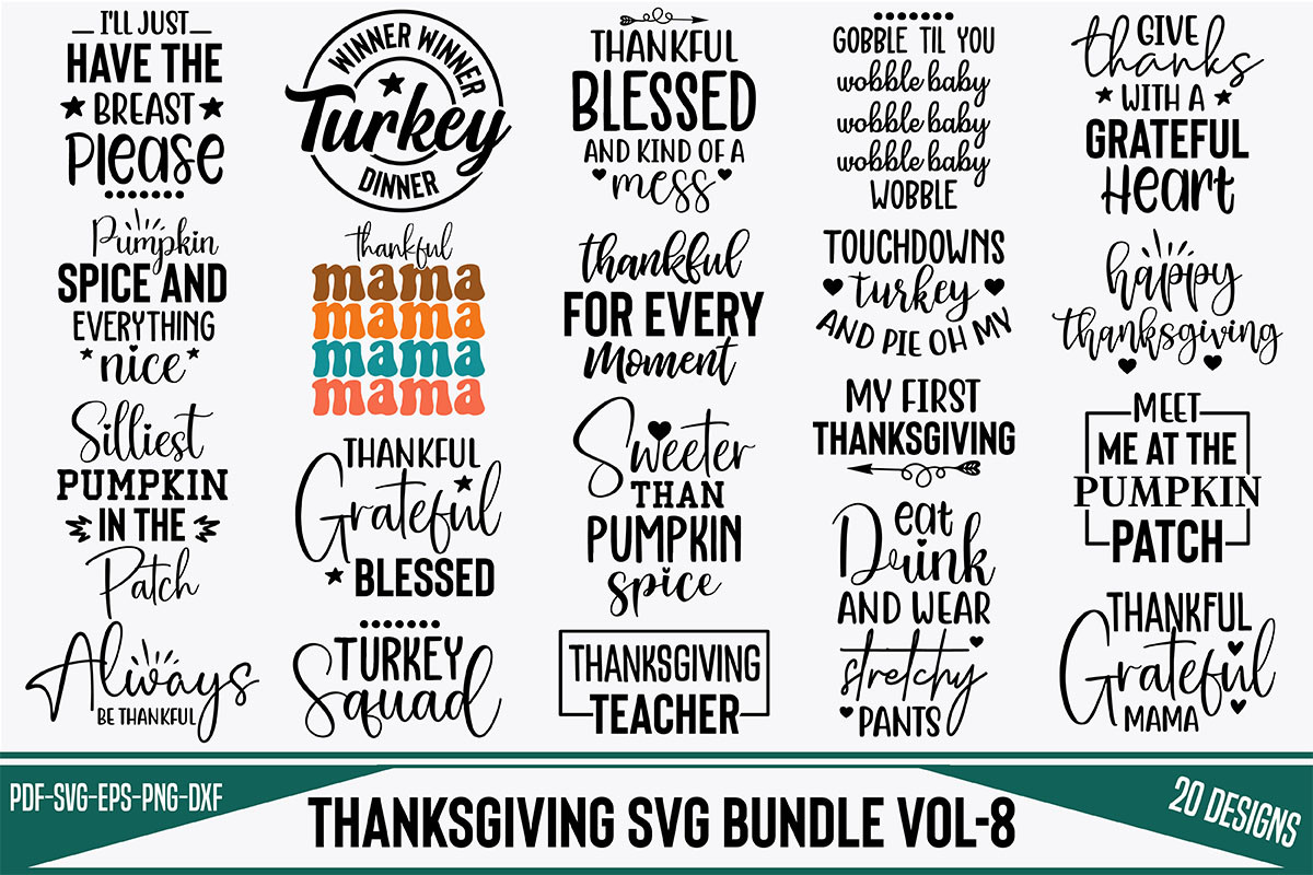 Thanksgiving SVG Bundle Vol-8 Graphic by creativemim2001 · Creative Fabrica