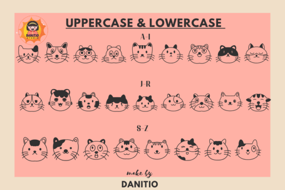 Cute Cats Font - Preview 1