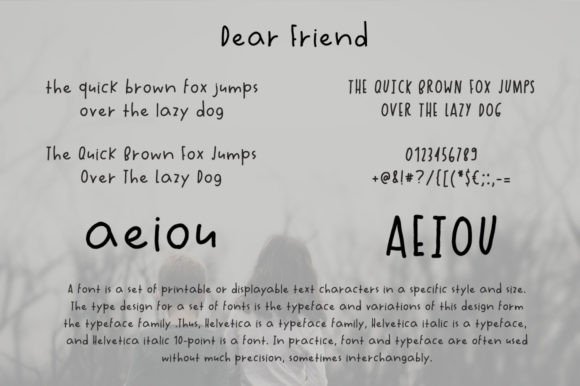 Dear Friend Font - Preview 1