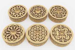Decorative Round Box Laser Cut Svg Files · Creative Fabrica