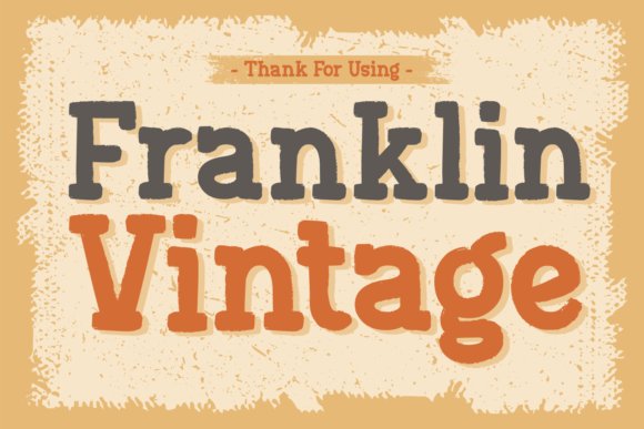Franklin Vintage Font PNG with transparent background - Preview 6