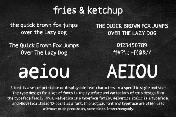 Fries and Ketchup Font - Preview 1