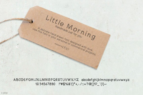 Little Morning Font PNG with transparent background - Preview 3