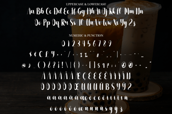 Milktea Font PNG with transparent background - Preview 6