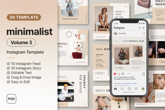 Minimalist Instagram Social Media Vol3 Graphics