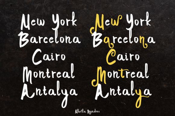 Navila Mandres Font font preview - 5