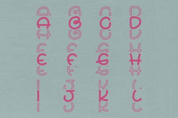 Quirky Mirror Font PNG with transparent background - Preview 1