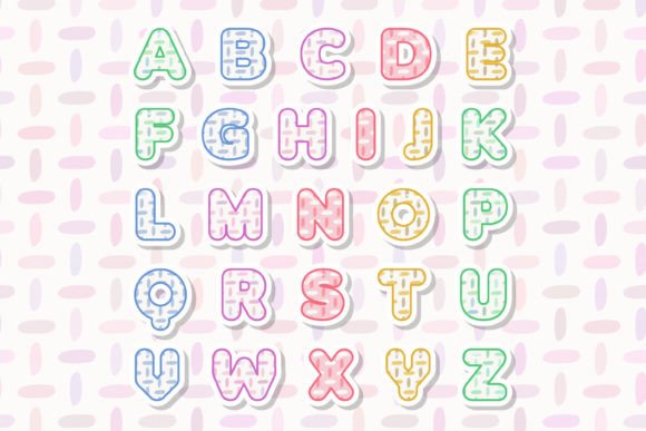 Rainbow Metal Font PNG with transparent background - Preview 1