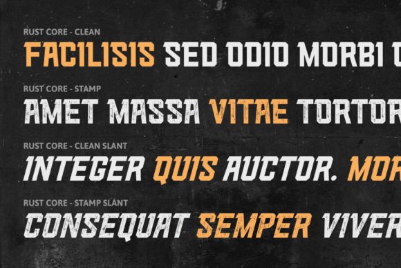 Rust Core Font PNG with transparent background - Preview 5