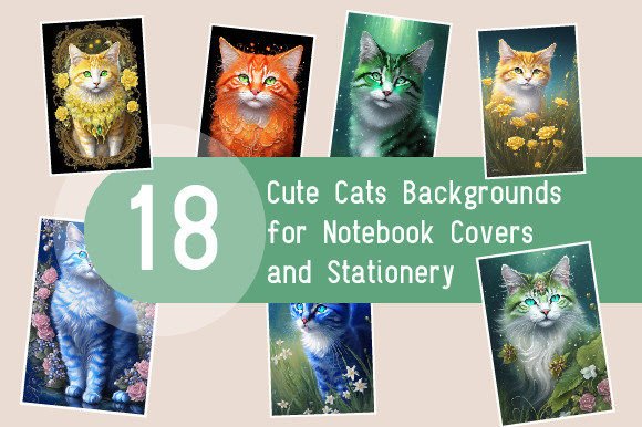 18 Floral Backgrounds for Notebook Cover Graphic by prospace · Creative ...