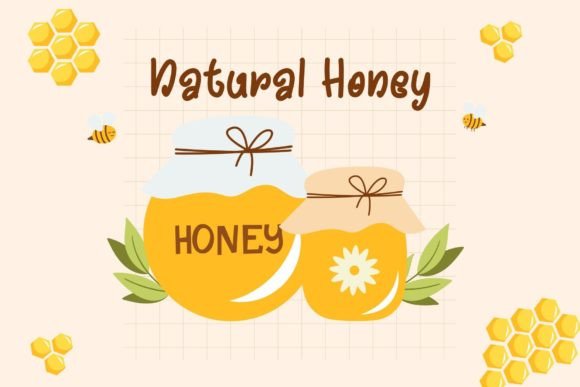 Butter Bee Font PNG with transparent background - Preview 1