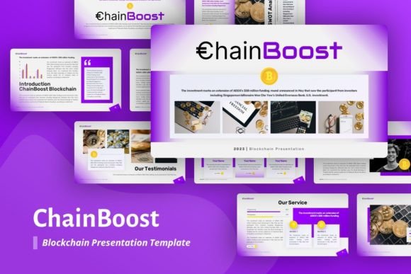 Preview of ChainBoost Blockchain Presentation technology presentation template