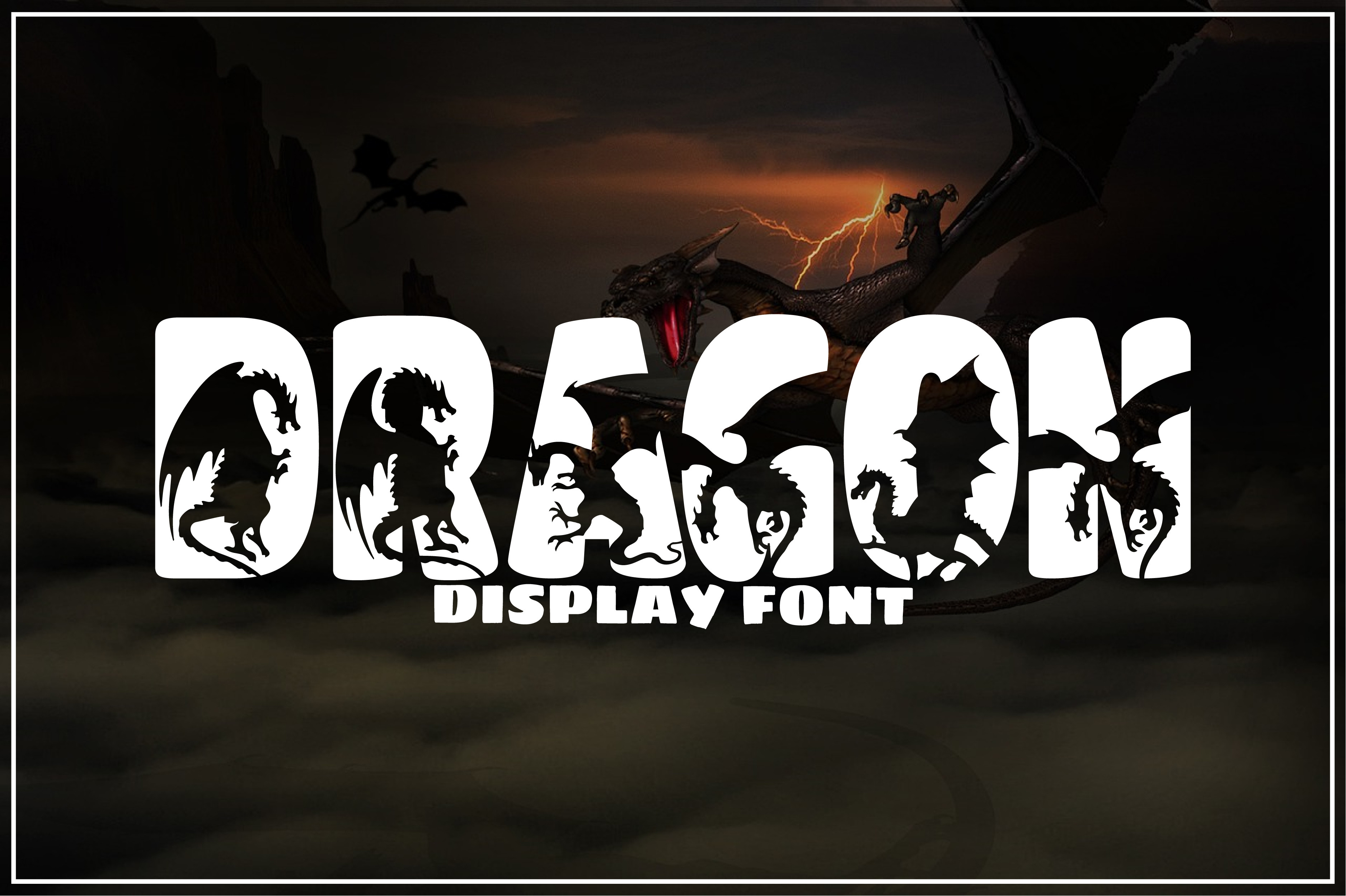 Dragon Font by AvocadoSVG · Creative Fabrica