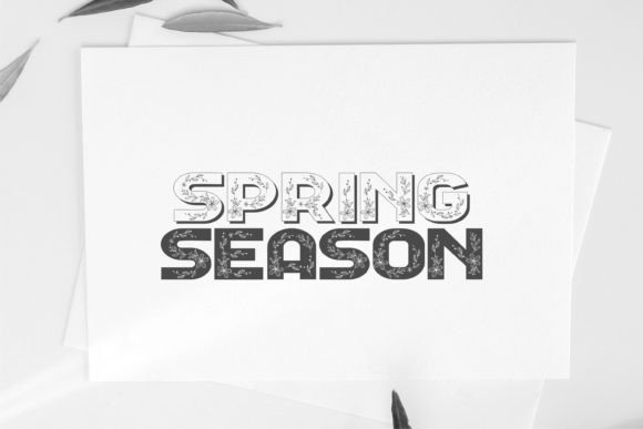 Floral Season Family Font PNG with transparent background - Preview 2