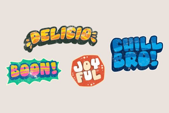 Grvs Boon Retro Bubble Display Font PNG with transparent background - Preview 1