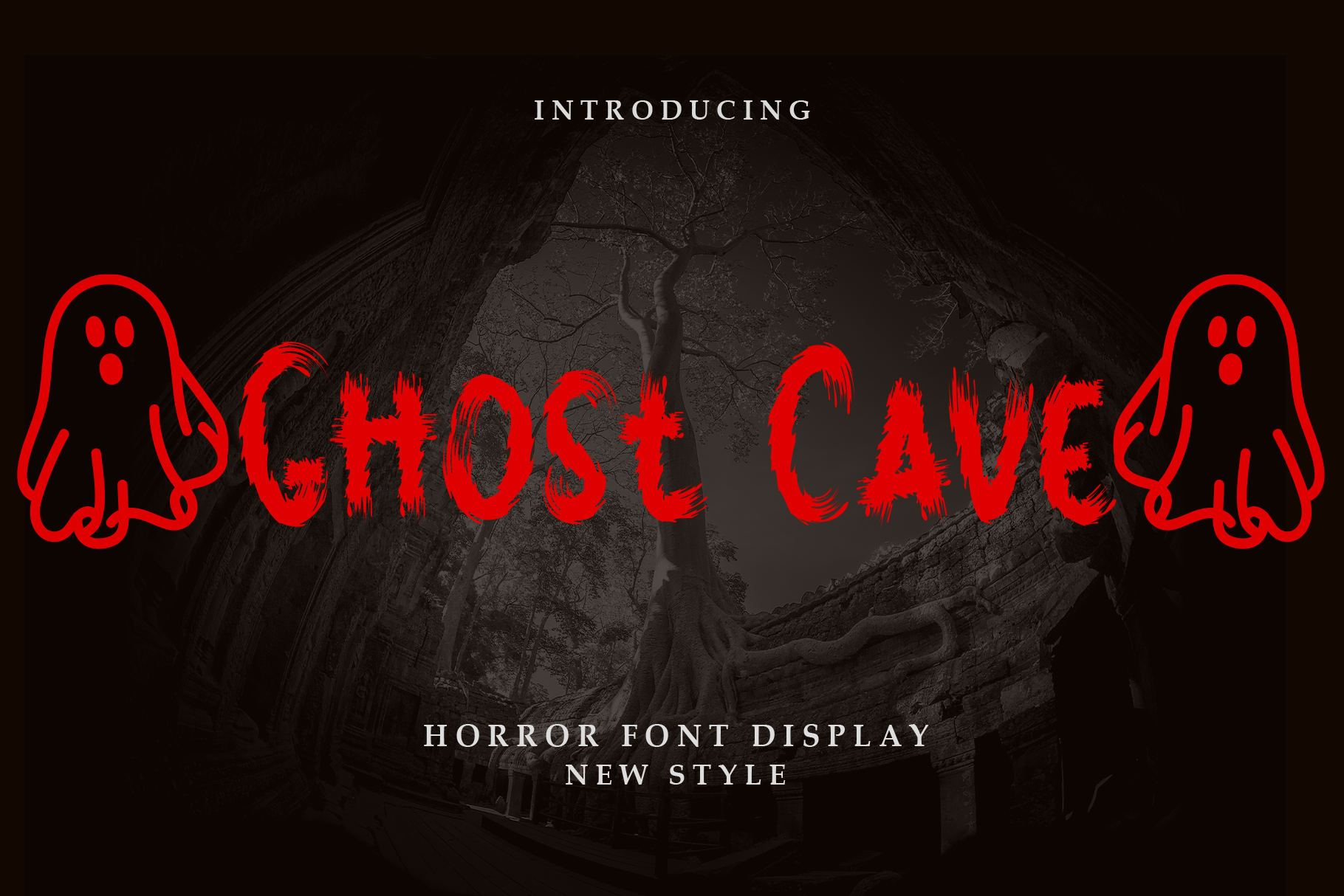 Ghost Cave preview: haunting atmospheric display font