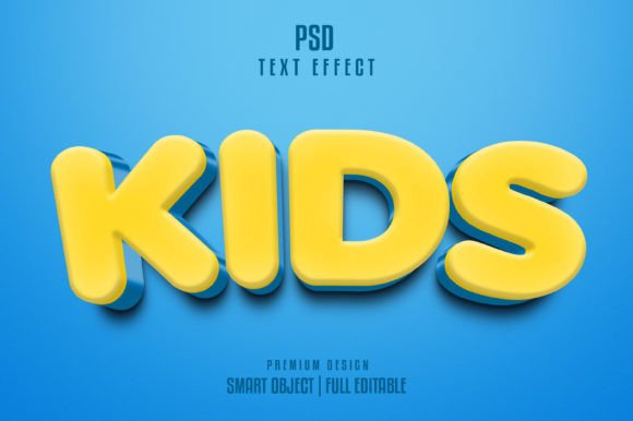 Kids Text Effect Style Gráfico Estilos de Capa Por himelgfx