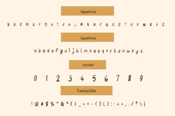 Magic Brown Font PNG with transparent background - Preview 3