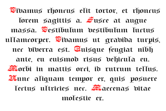 Malitia Vetus Font PNG with transparent background - Preview 3