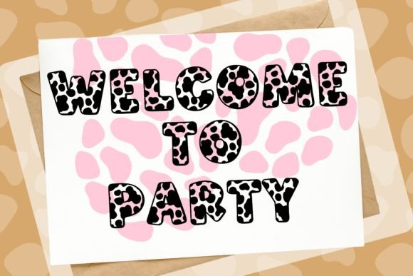Milky Cow Font PNG with transparent background - Preview 3