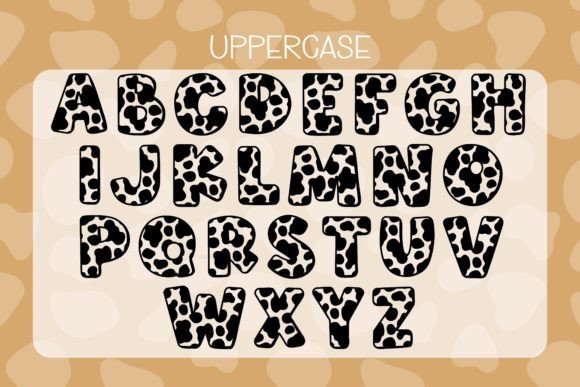 Milky Cow Font PNG with transparent background - Preview 4