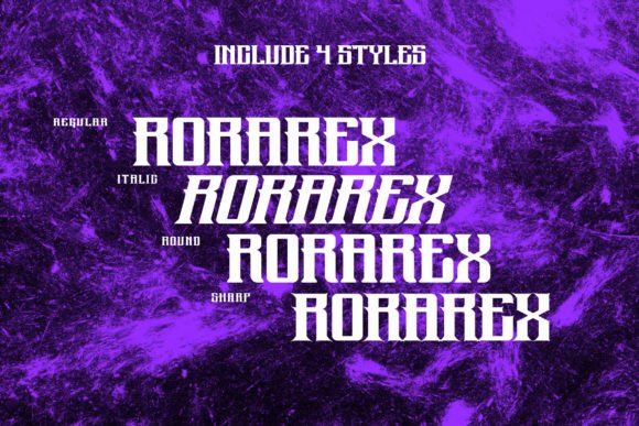 Rorarex Font PNG with transparent background - Preview 3