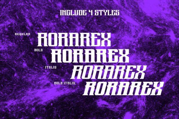 Rorarex Font PNG with transparent background - Preview 4