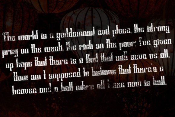 Rusty Punk Font PNG with transparent background - Preview 1