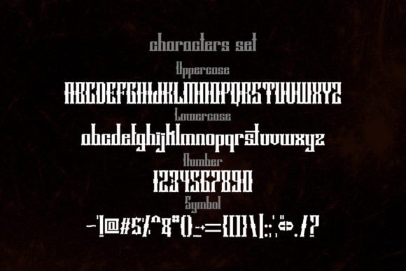 Rusty Punk Font PNG with transparent background - Preview 3
