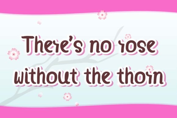 Sakura Hana Font PNG with transparent background - Preview 1