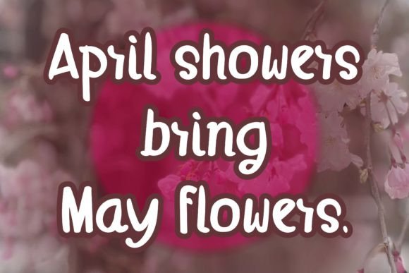 Sakura Hana Font PNG with transparent background - Preview 2