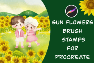 Sunflower Brush Stamp for Procreate Graphic by Buddy blue · Creative ...
