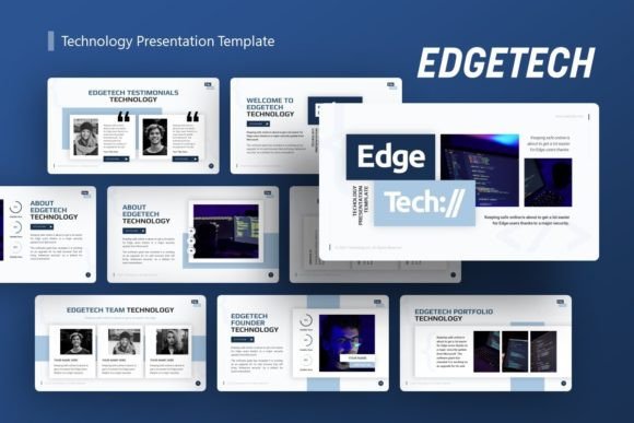 Preview of Technology Presentation - EdgeTech technology presentation template